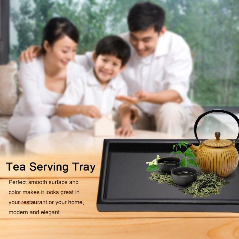 cheekyglo Serving Tray, Wooden Food Tray, Rectangle Shape Coffee Table Tray for Home Kitchen Restaurant (30 * 20 * 2cm) - Image 2