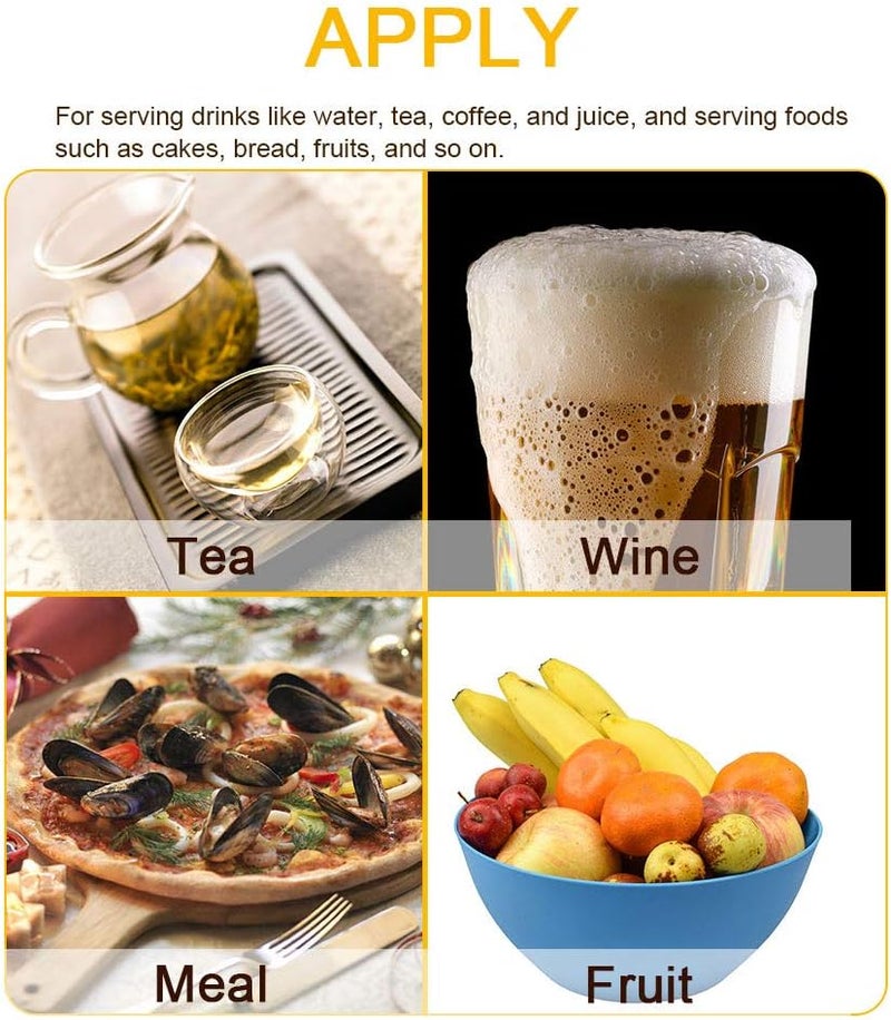 cheekyglo Serving Tray, Wooden Food Tray, Rectangle Shape Coffee Table Tray for Home Kitchen Restaurant (30 * 20 * 2cm) - Image 3