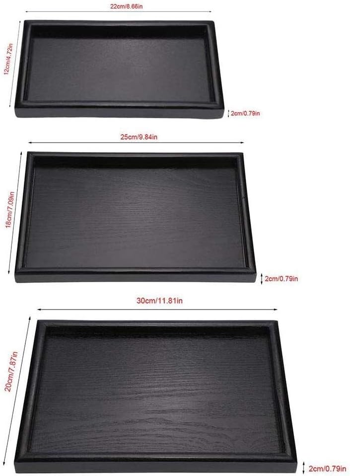 cheekyglo Serving Tray, Wooden Food Tray, Rectangle Shape Coffee Table Tray for Home Kitchen Restaurant (30 * 20 * 2cm) - Image 5