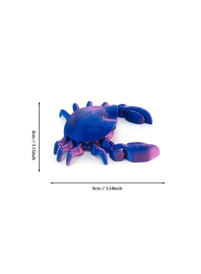 Blue Realistic Crab Model Large Claw Collectible Display Ideal Gift Decoration - Image 3