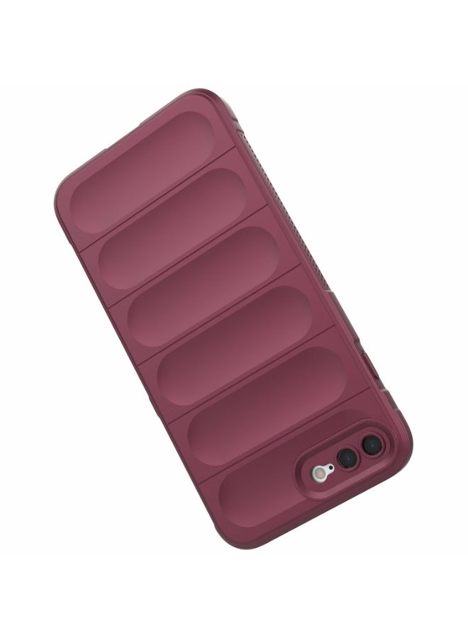 Premium Protection Back Silicone Case Compatible with Iphone 7/8 Plus Magic Shield Shockproof Case with Camera Protection (wine Red) - Image 4