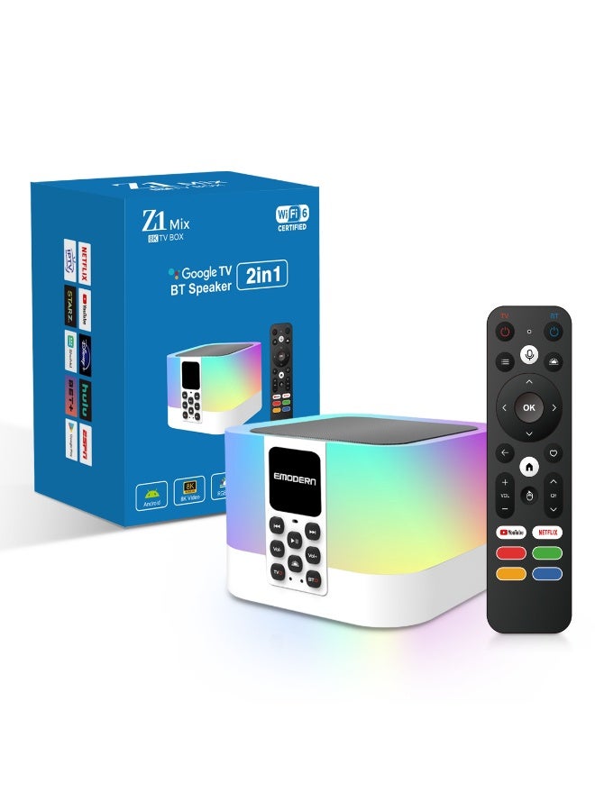 Z1 Mix Smart TV Box with Bluetooth Speaker – Android 13, Allwinner H313, 2GB RAM 16GB ROM, 4K Media Player with Voice Control - Image 1