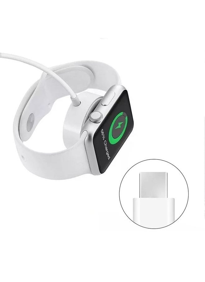 HuHa - 1m USB-C / Type-C Magnetic Fast Charger Charging Cable for Watch Apple Series Ultra/8/7/6/SE/SE2/5/4/3/2 - Image 1
