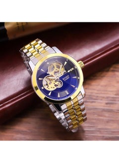 NIBEMINENT Beinuo Byino Mechanical Watch Men's Luminous Waterproof Hollow Automatic Winding Steel Strap 