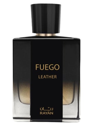 RAYAN Fuego Leather Perfume for Men – Long Lasting Arabian Eau De Parfum, 100mL (3.34 Fl oz) Men Perfume with Bergamot, Lavender, Vetiver, Sandalwood, Tonka & Amber - Ideal Gift for Ramadan & Eid