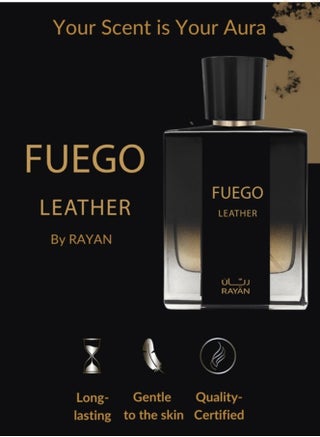 عطر ريان فويغو ليذر العربي للرجال - 100 مل ماء عطر للرجال، عطر طويل الأمد - الجلود، البرغموت، اللافندر، الموغيت، المسك الأبيض، نجيل الهند، خشب الصندل، التونكا، والعنبر، مثالي للهدايا - view 4
