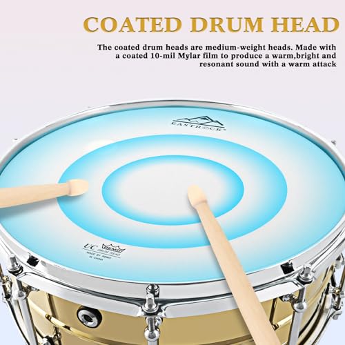 EASTROCK Snare Drum 14 X5.5 Inches Professional Snares for Drummer, Adult, Advanced Drum Set Snare Drums (Brass Color) - Image 4