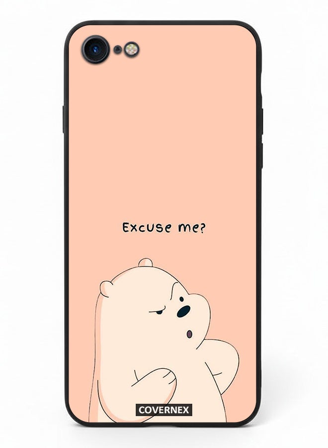 Covernex Apple iPhone SE 2020/2022 Protective Case Cover Printed Featuring Ice Bear Illustration Excuse Me - Image 2