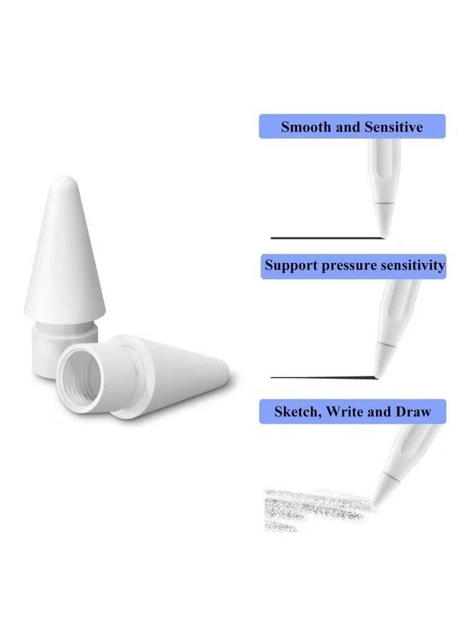 6-Piece Quality Quality Replacement Tips Set For Apple Pencil White - Image 4
