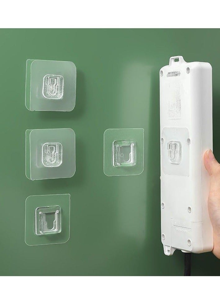 5 Pairs 6x6cm Screwless Plug Board Holder Single Clip Shelf Support Clip Self Adhesive Plug Board Holder Suitable for Wall and Glass and Stainless Steel Flat Panel  - Image 2
