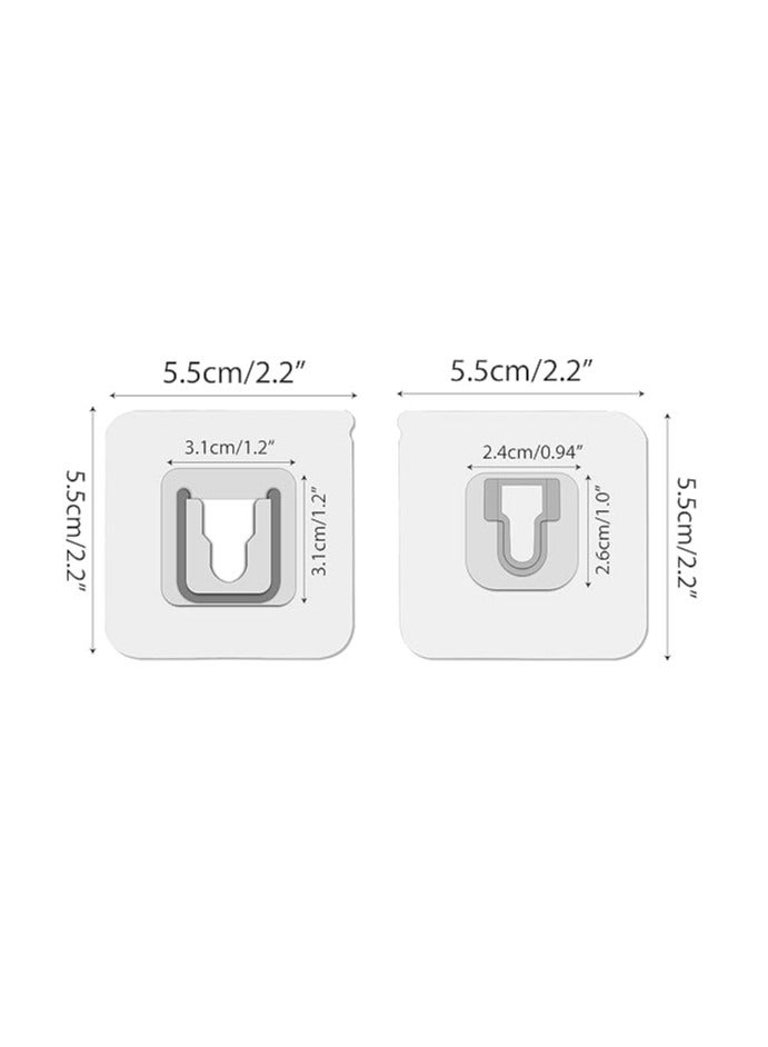 5 Pairs 6x6cm Screwless Plug Board Holder Single Clip Shelf Support Clip Self Adhesive Plug Board Holder Suitable for Wall and Glass and Stainless Steel Flat Panel  - Image 3