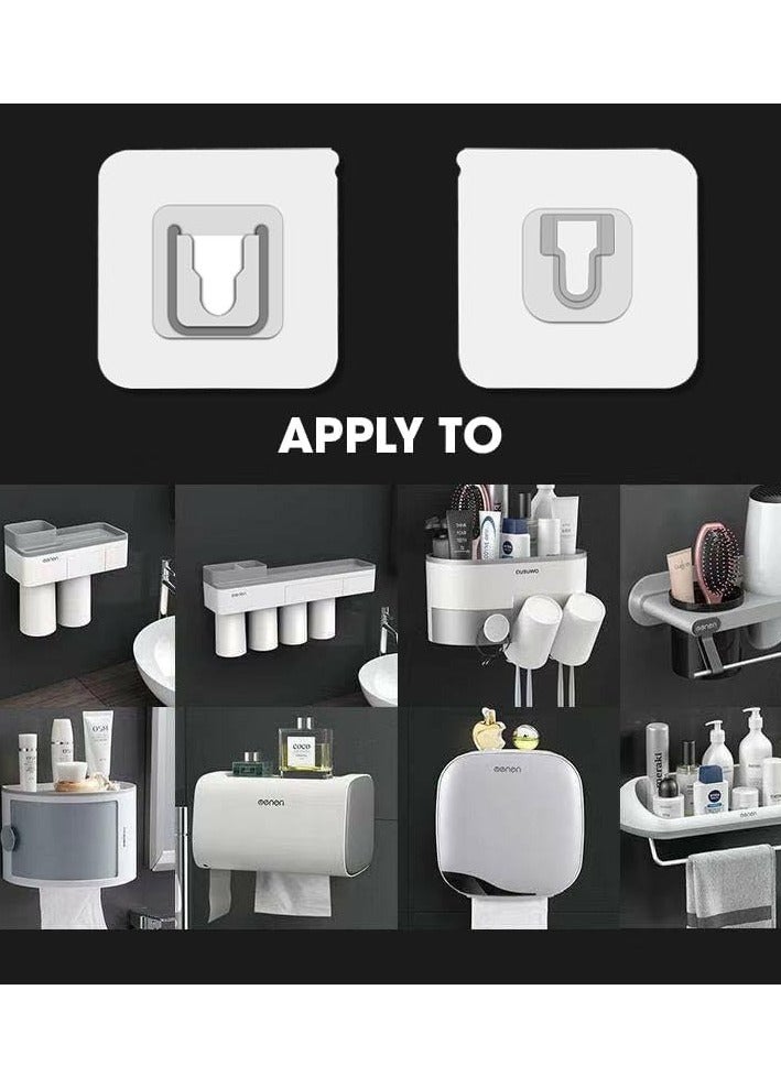 5 Pairs 6x6cm Screwless Plug Board Holder Single Clip Shelf Support Clip Self Adhesive Plug Board Holder Suitable for Wall and Glass and Stainless Steel Flat Panel  - Image 4