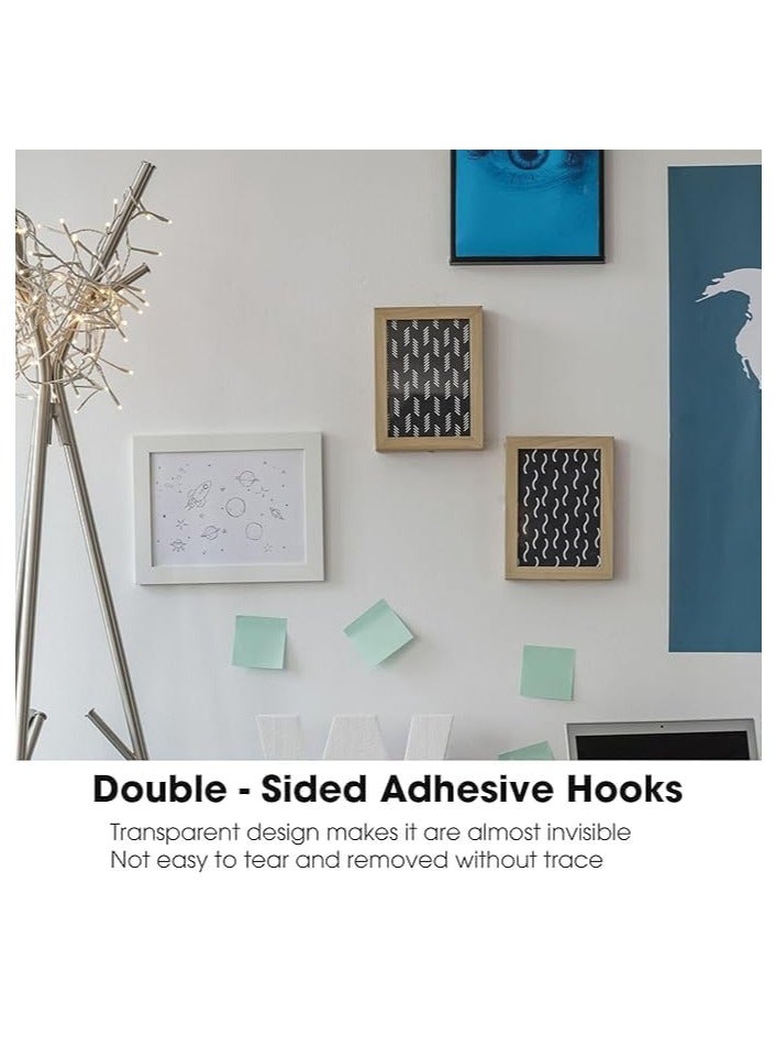 5 Pairs 6x6cm Screwless Plug Board Holder Single Clip Shelf Support Clip Self Adhesive Plug Board Holder Suitable for Wall and Glass and Stainless Steel Flat Panel  - Image 5