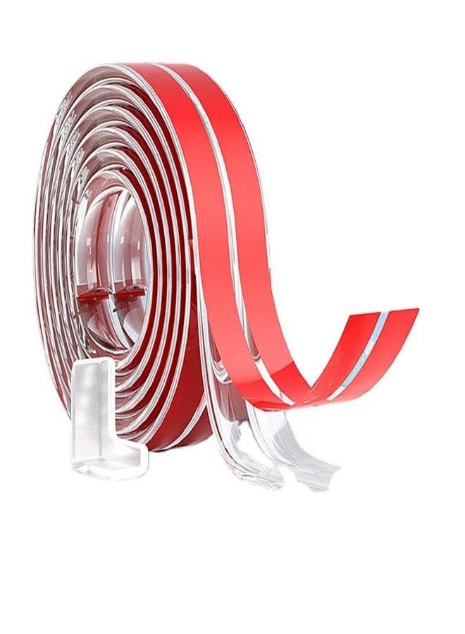 ZUPEYA Silicone Transparent Edge Tape - Waterproof, Self-Adhesive, Flexible Seal Strip for Kitchen, Bathroom, Sink, Toilet, Wall & Corner Gaps - Anti-Mold, Easy to Apply - Multipurpose Caulking Tape - Image 1