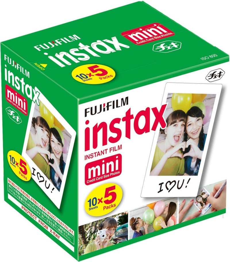 Fujifilm Mini Instant Film, 10 SheetsÃ—5 Pack(Total 50 Shoots) - Image 1