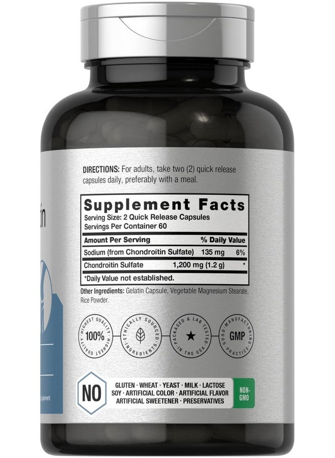Horbaach Horbaäch Chondroitin Sulfate 1200mg | 120 Capsules | Non-GMO & Gluten Free Supplement  - Image 1