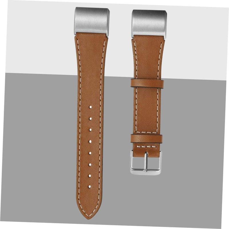 Brown Leather Watch Band Stylish Comfort Fit Wristband - Image 3