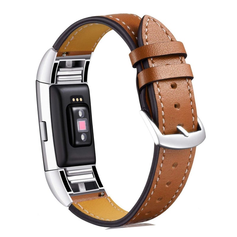 Brown Leather Watch Band Stylish Comfort Fit Wristband - Image 4