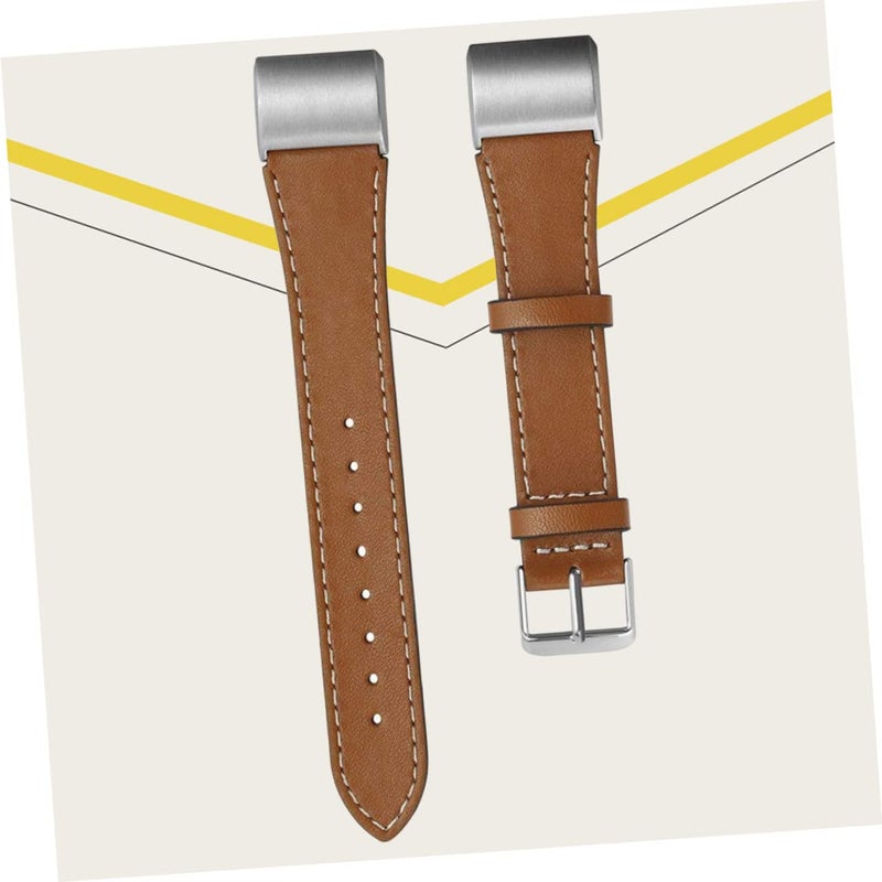 Brown Leather Watch Band Stylish Comfort Fit Wristband - Image 5