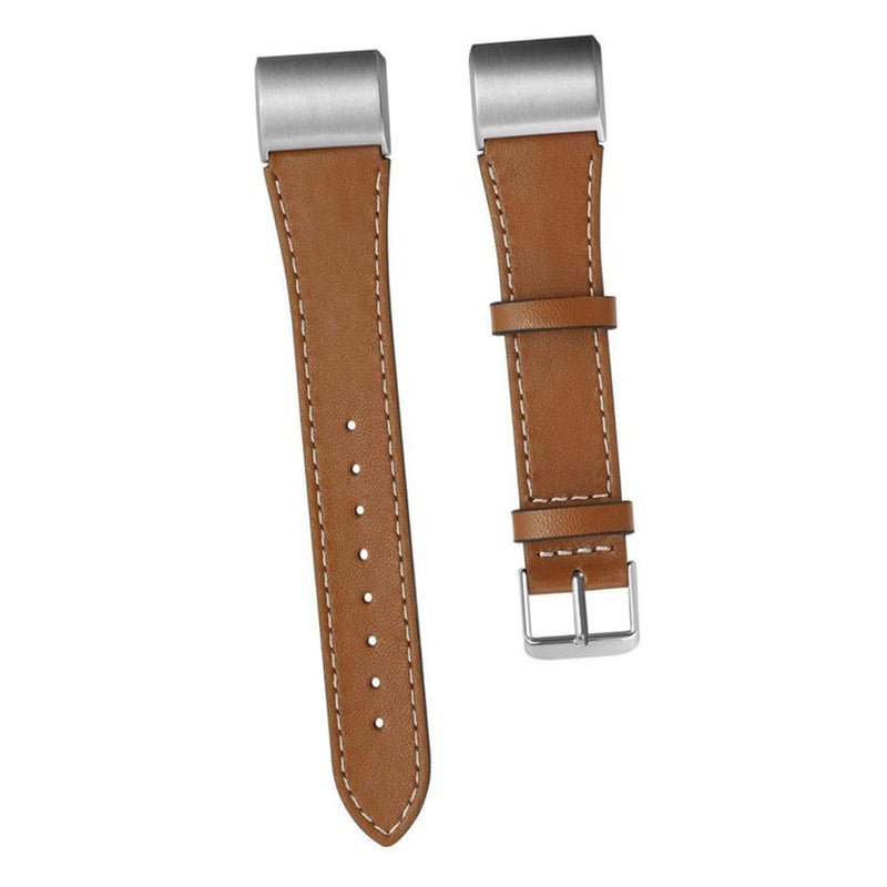 Brown Leather Watch Band Stylish Comfort Fit Wristband - Image 2