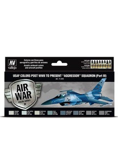 71.618 VALLEJO MODEL AIR-AW SET: USAF COLORS AGRESSOR SQUADRON PART 3 17ml (8-pc set)