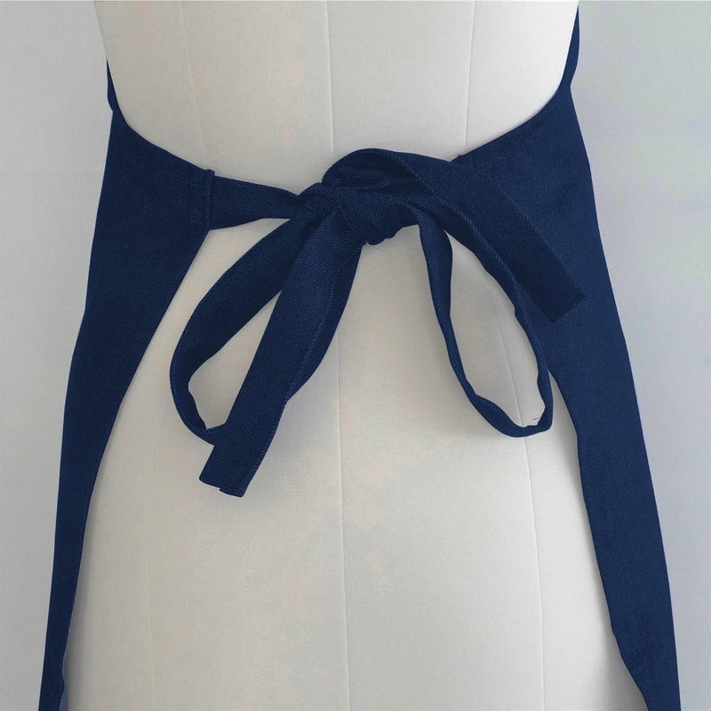 Ecotribe Set of 2 Cotton Apron for Kitchen-Adjustable Belt-Unisex Apron with Utility Pocket-Cooking Kitchen Apron-Free Size - Image 5