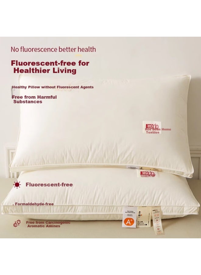 Red Bean Home Pillow Core All Cotton Neck Pillow Side Sleep Fit Head And Neck Special Neck Protection Single High Pillow One Piece Pack - Image 2