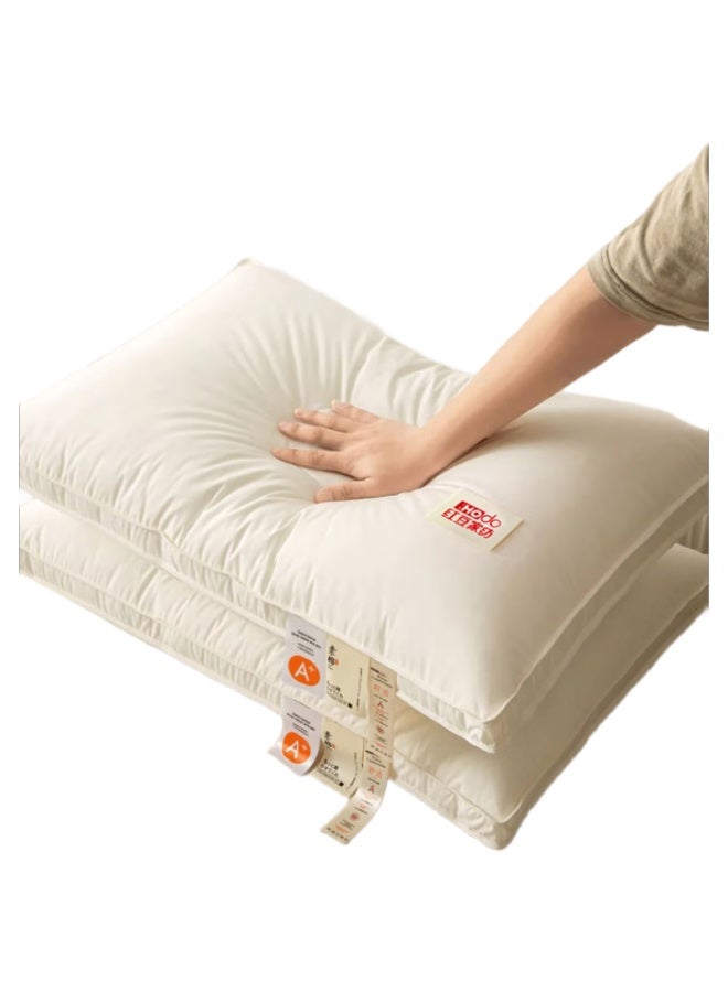 Red Bean Home Pillow Core All Cotton Neck Pillow Side Sleep Fit Head And Neck Special Neck Protection Single High Pillow One Piece Pack - Image 1