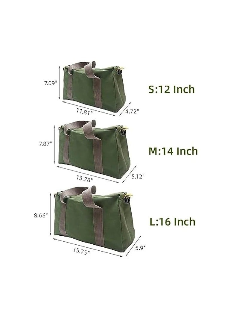 erorex 12 Inch Wide Mouth Tool Bag, Canvas Tool Bag, Heavy Duty Tool Storage Bag, Large Capacity Tool Tote Bag for Electricians, Power Tool Organizer Pouch, Tool Bags for Men  - Image 2