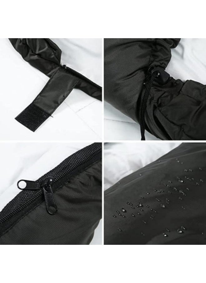 GGEROU - Sleeping Bags Camping with Compression Sack, Ultralight Backpacking Sleeping Bags with Zipper, Suitable for Warm & Cold Weather for Hiking, Traveling, Outdoor Adventure Black - Image 1