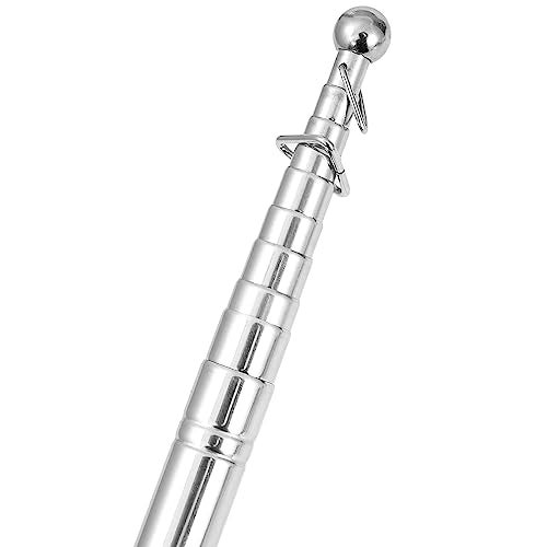 Difuento 8.2ft Tour Guide Flag Pole Telescoping Handheld Flagpoles Stainless Steel Extendable Portable Flag Pole with Clips for Tour Guide Teaching Point Horse Training Totem Pole Festival Parade - Image 5
