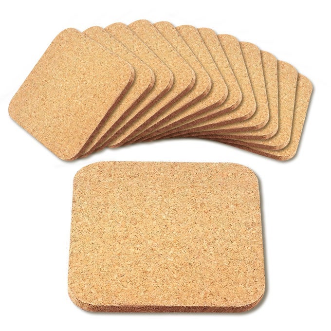 30Pcs Cork Coasters for Drinks 4inch Absorbent Reusable Desk Coasters Cork NonSlip Water Heat Resistant DIY Design Ready Protection from Spills Scratches for Coffee Tea Drinks Plant Pots