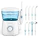 Sawgmore Water Flosser Oral Irrigator 600 ml Large Capacity 10 Adjustable Pressures Electric Flosser for TeethBraces 8 Home Nozzles Oral IrrigatorWhite - Image 1