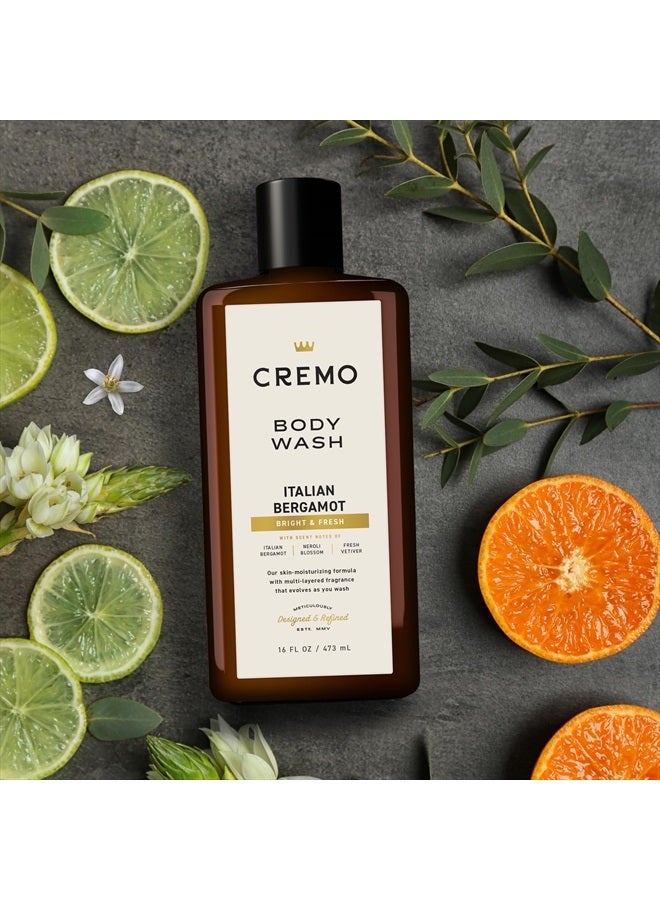 cremo Rich-Lathering Italian Bergamot Body Wash for Men, Notes of Italian Bergamot, Neroli Blossom, and Fresh Vetiver, 16 Fl Oz - Image 3