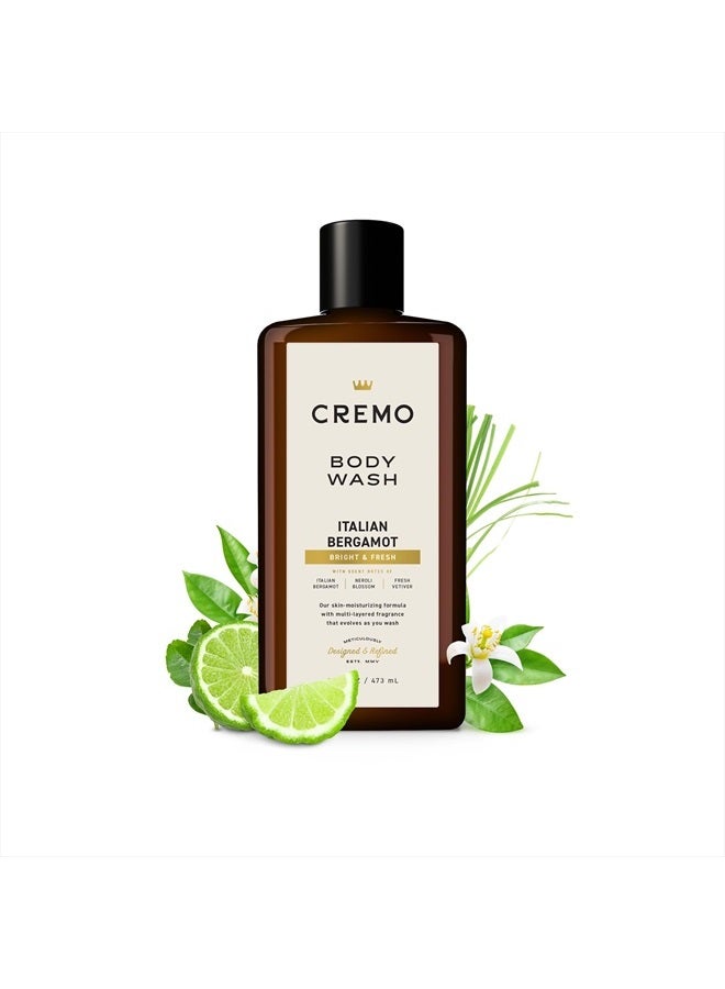 cremo Rich-Lathering Italian Bergamot Body Wash for Men, Notes of Italian Bergamot, Neroli Blossom, and Fresh Vetiver, 16 Fl Oz - Image 5