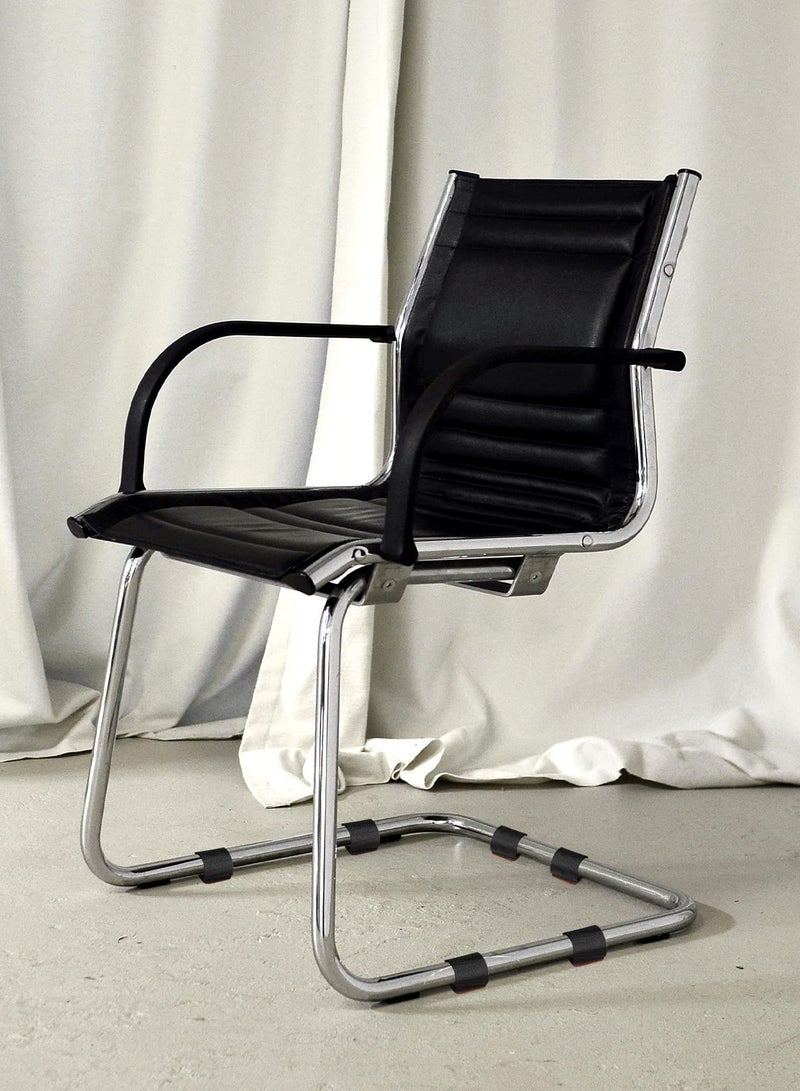 Barakah 24 Pcs Felt Furniture Pads with Velcro and Loop Fasteners Anti Scratch Floor Protectors Protect Floors No Scratches No Noise Wrap Easy to Install for Home Desk Chair Sofa Leg Black - Image 2