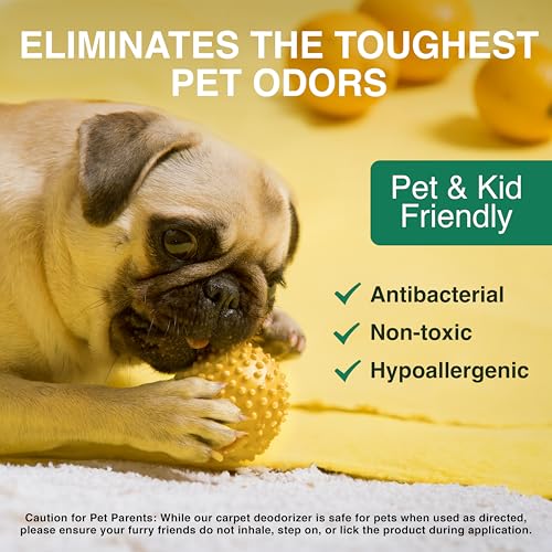 Good Natured Brand | Carpet Deodorizer & Freshener Powder | 47 oz Pet Odor Eliminator for Strong Odor & Pet Urine | Fresh Natural Lemon & Eucalyptus Scent | Safe for Homes with Pets - Image 3