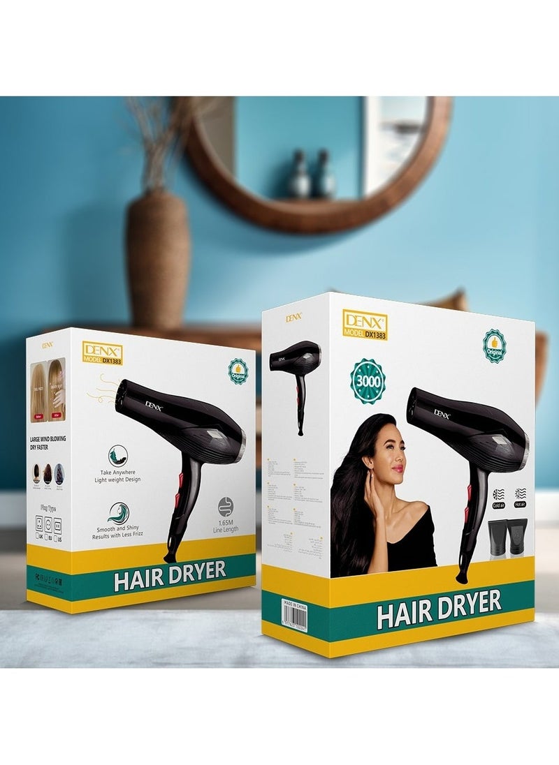 Denx Professional Hair Dryer 3000 – Achieve Perfect Drying In No Time - Image 1