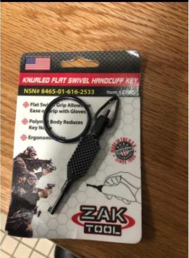 ZAK Tool Zt-9P  Flat Knurled Swivel Key  Black - Image 3