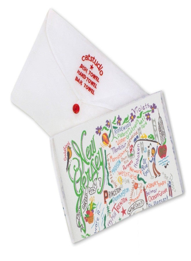 Catstudio New Jersey Dish Towel - U.S. State Souvenir Kitchen and Hand Towel, Perfect Tea Towels for New Jersey Lovers, Travel Souvenir, Housewarming Gifts, Couple Gifts - Image 2