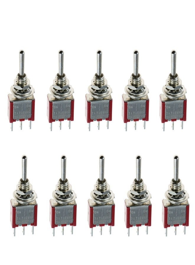 ESUPPORT On/Off/On Momentary Mini Miniature Toggle Switch Car Dash Dashboard SPDT 3Pin Pack of 10 - Image 1