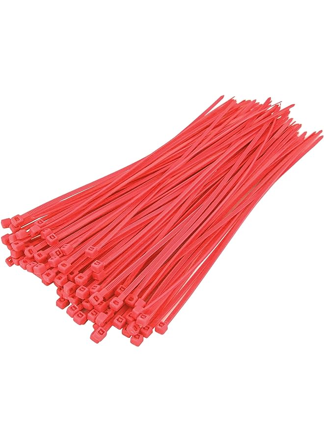 EKIND Cable Zip Ties, 100 Pack 8 Inch Self Locking UV Resistant Nylon Plastic Wire Ties Perfect for Electric Cables/Connecter Plants, Home, Office, Garage, Indoor and Outdoor (Red) - Image 1