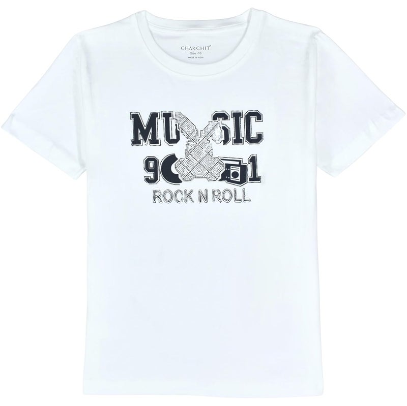 CHARCHIT Boys Regular Fit Solid Blazer and T-Shirt - Image 5