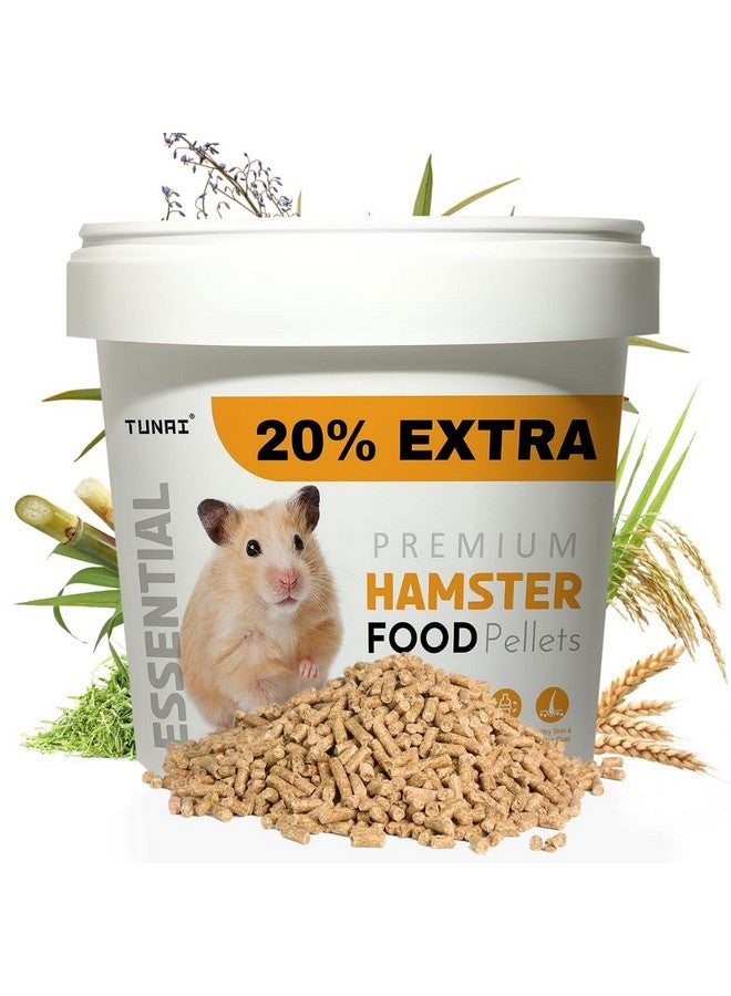 Tunai Hamster Food |500g+20% Extra| Fortified with DHA Omega 3&6 and Vitamins, Cane Molasses, Sun Curated Alfalfa Meal, Flax Seeds and Ground Rice, Oats - Image 1