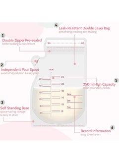 Breastmilk Storage Bags,250ml,120 count,Disposable Milk Storage Bag Presterilized, Hygienically Doubled-Sealed, Refrigeration and Freezing - pzsku/Z9FC3D5BE437AC9DBD194Z/45/_/1733383754/51414dec-4a74-49ef-a89b-586d8651280c