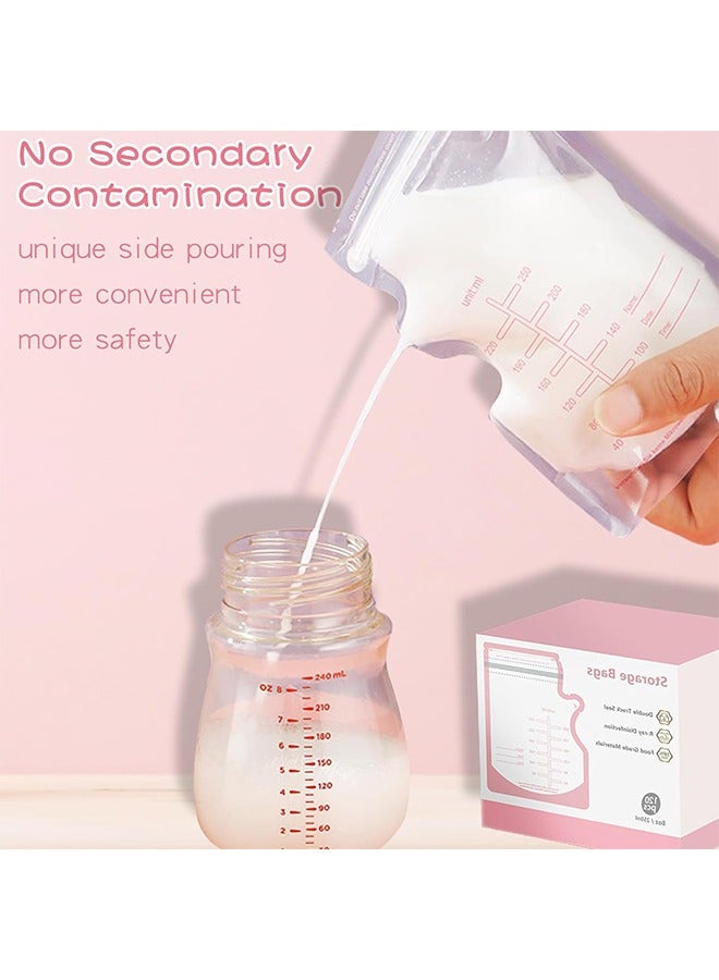 Breastmilk Storage Bags,250ml,120 count,Disposable Milk Storage Bag Presterilized, Hygienically Doubled-Sealed, Refrigeration and Freezing - Image 3
