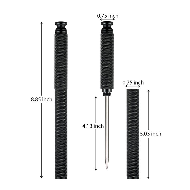 FANYUN Stainless Steel Ice Pick With Safety Cover  Pick Tool For Breaking Ice  Non-Slip Antiskid Handle For Easy To Grip (Black) - Image 2