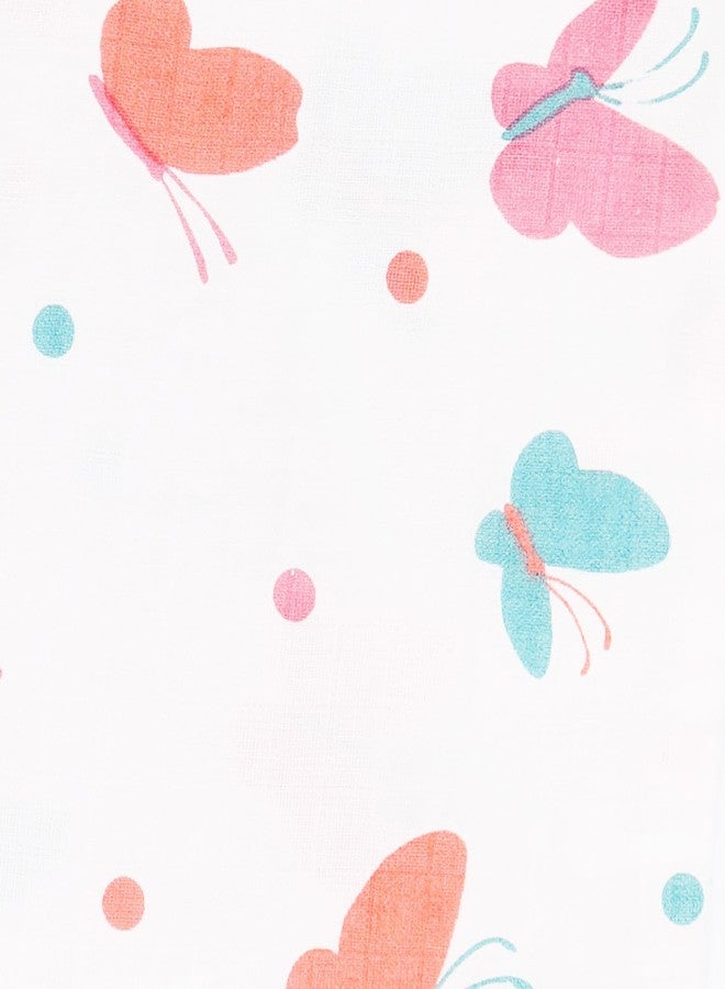 Kidbea 100% Muslin cloth frock for baby girls | Soft Mulmul Cotton Frock | Summer wear Frock | Comfortable Baby Products | Sleeveless Vest | New Born Baby | 3 to 6 Months Combo of 2 - Image 3