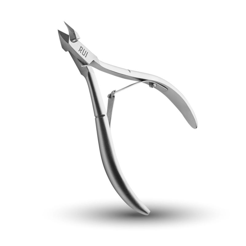 Rui Smiths Professional Cuticle Nippers Precision SurgicalGrade Stainless Steel Cuticle Trimmer French Handle Double Spring 5mm Jaw Half Jaw