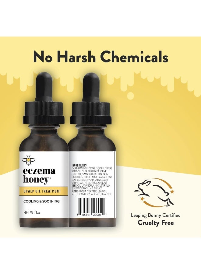 ECZEMA HONEY Soothing Scalp Oil - Natural Hair Oil & Moisturizer Helps Dandruff- Itchy & Dry Scalp Treatment - Daily Hair Care for All Hair & Skin Types (1 Oz) - Image 5